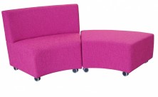 Glow Lounge Ottoman With Back And Without Back. Any Fabric Colour